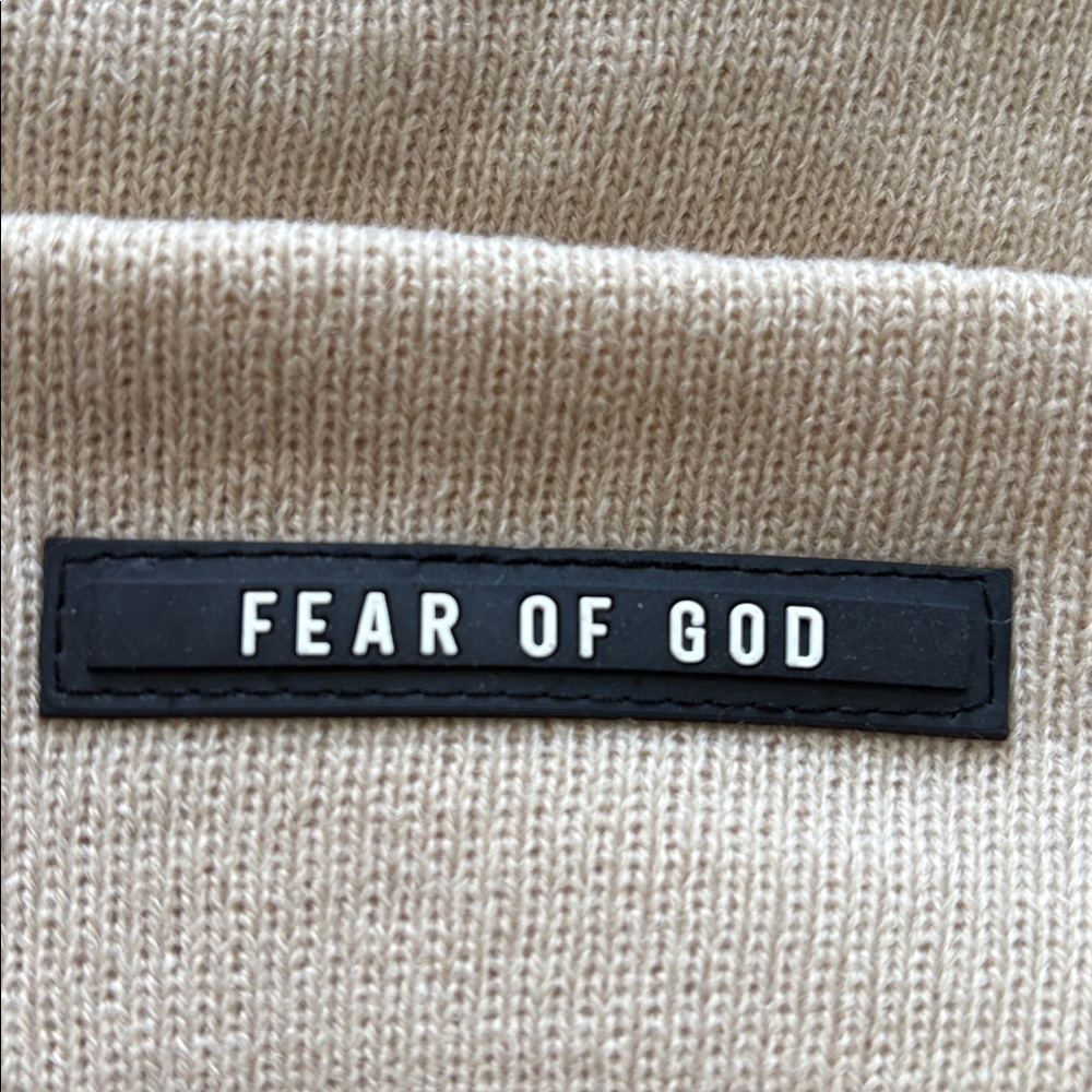 Fear of God sixth collection Beige Knit Beanie new with tags - Picture 3 of 9